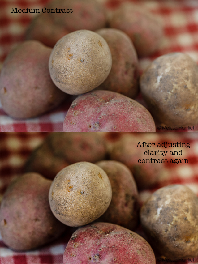 before and after clarity adjustment