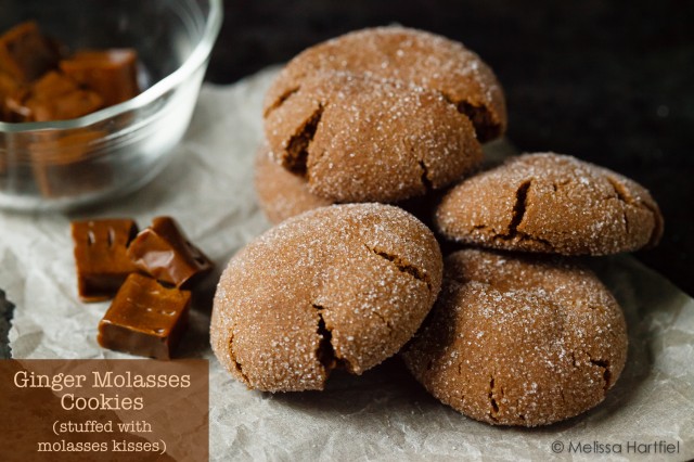 ginger molasses cookies stuffed with molasses cookies | www.eyesbiggerthanmystomach.com