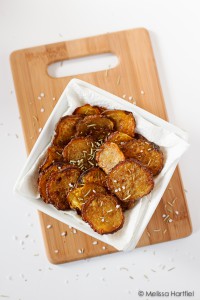 Roasted Rosemary Beet Chips | Eyes Bigger Than My Stomach